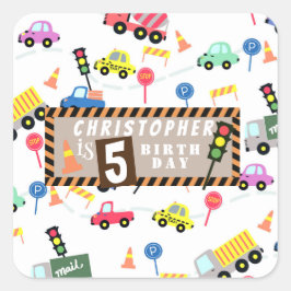 Adesivo Quadrado Branco de transporte