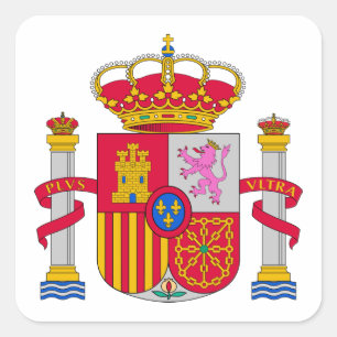 Adesivo Quadrado Brasão da espanha