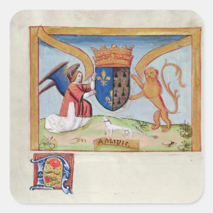 Adesivo Quadrado Brasão de Anne de Brittany 1515