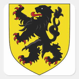 Adesivo Quadrado Brasão de Armas da Flandres