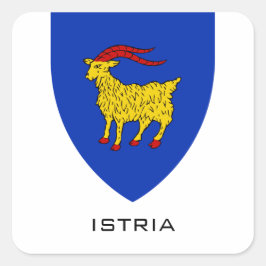 Adesivo Quadrado Brasão de Armas da Legado Adriático da Ístria