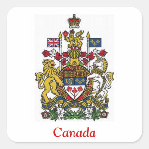 Adesivo Quadrado Brasão de Canadá