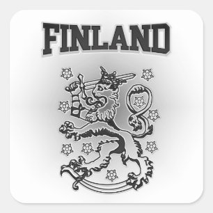 Adesivo Quadrado Brasão de Finlandia