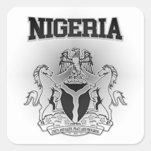 Adesivo Quadrado Brasão de Nigéria
