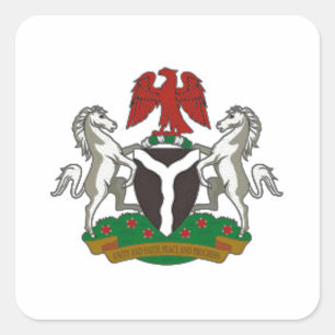 Adesivo Quadrado Brasão de Nigéria