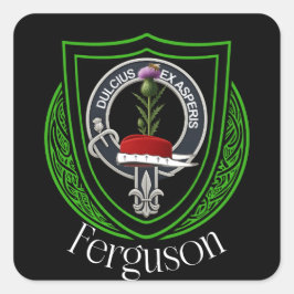 Adesivo Quadrado Brasão do Clã Escocês Ferguson