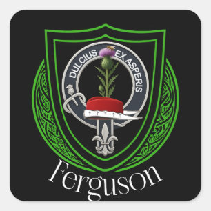 Adesivo Quadrado Brasão do Clã Escocês Ferguson 