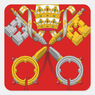 Adesivo Quadrado Brasão do ele Cidade do Vaticano