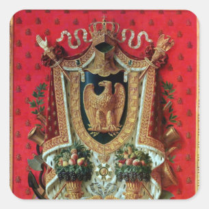 Adesivo Quadrado Brasão do império francês