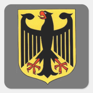 Adesivo Quadrado Brasão para Alemanha