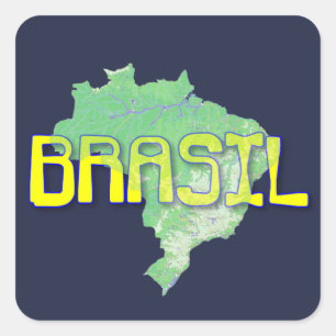 Adesivo Quadrado Brasil