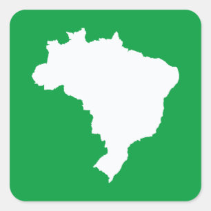 Adesivo Quadrado Brasil Festivo Verde Amazônico em Emporio Moffa