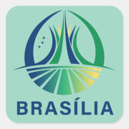 Adesivo Quadrado Brasília Capital do Brasil
