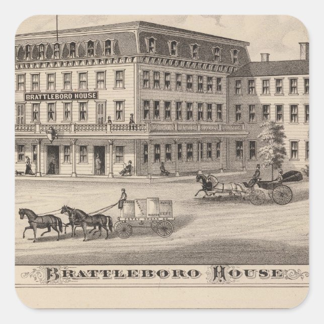 Adesivo Quadrado Brattleboro House (Frente)