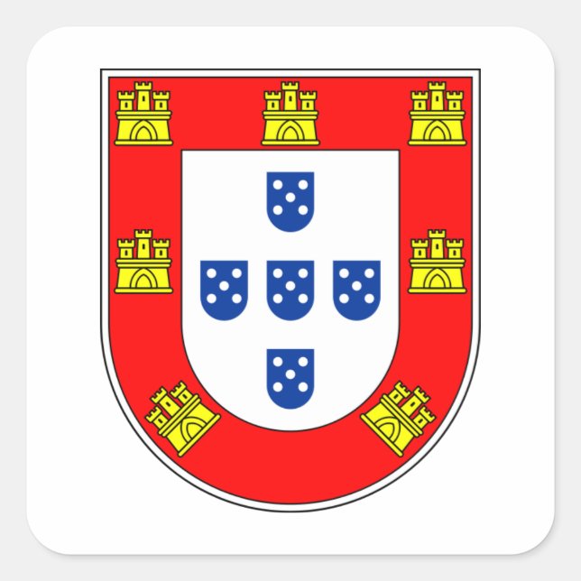 Adesivo Quadrado Brazão Portugal (Frente)