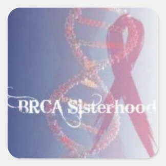 Adesivo Quadrado BRCA SISTERHOOD - selo de envelope pequeno, adesiv