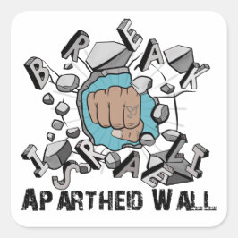 Adesivo Quadrado Break Israel Apartheid Wall