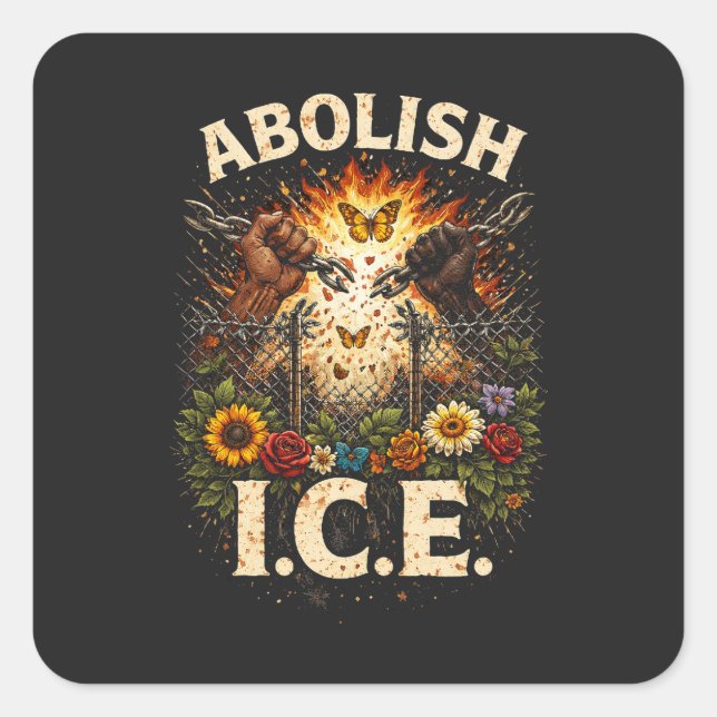 Adesivo Quadrado Break the Chains (Frente)