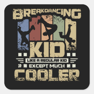 Adesivo Quadrado Breakdance Kid