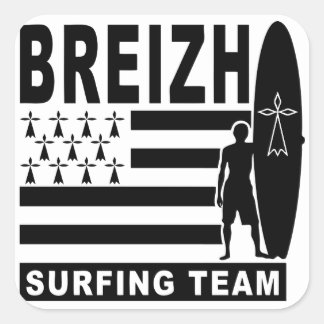 Adesivo Quadrado Breizh surfing