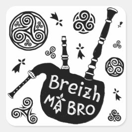 Adesivo Quadrado Breizt mãe Bro