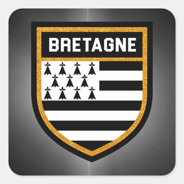 Adesivo Quadrado Bretagne Flag (Frente)