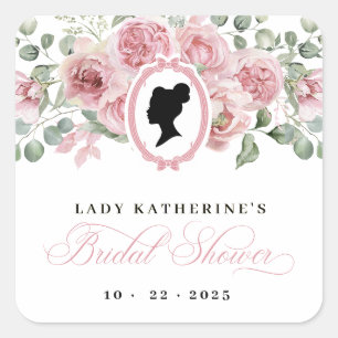 Adesivo Quadrado Bridal Floral Rosa