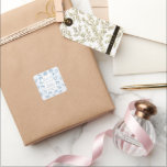 Adesivo Quadrado Bridal Toast On The Coast Seashells Bridal Shower<br><div class="desc">Celebrate seaside romance with our elegant "Bridal Toast on the Coast" collection, inspired by breezy beach days and timeless coastal charm. The soft blue stripes create a fresh nautical feel, while delicate hand-drawn seashells, starfish, and sweet bow accents add graceful details to the design. The refined script typography brings a...</div>