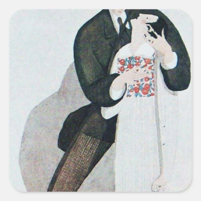 ADESIVO QUADRADO BRIDE ROMÂNTICO & GROOM (Frente)