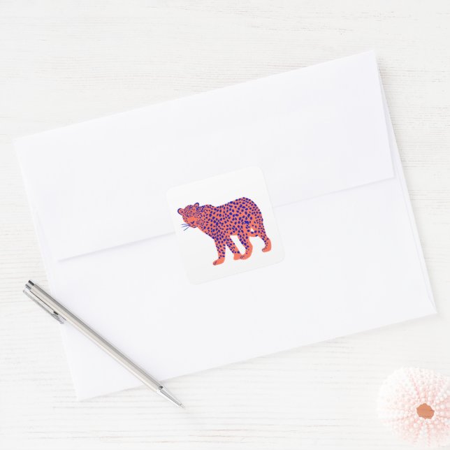 Adesivo Quadrado Bright Leopardo (Envelope)