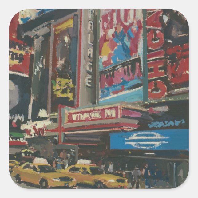 Adesivo Quadrado Bright Lights Times Square 2012 (Frente)