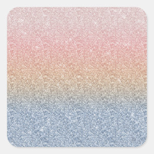 Adesivo Quadrado Brilhante Rosa azul brilhante Brilhante Dourado