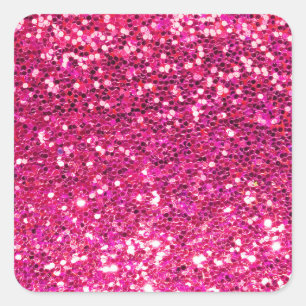Adesivo Quadrado Brilho cor-de-rosa