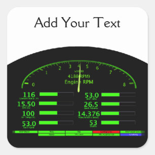 Adesivo Quadrado Brilho do painel com quadro preto