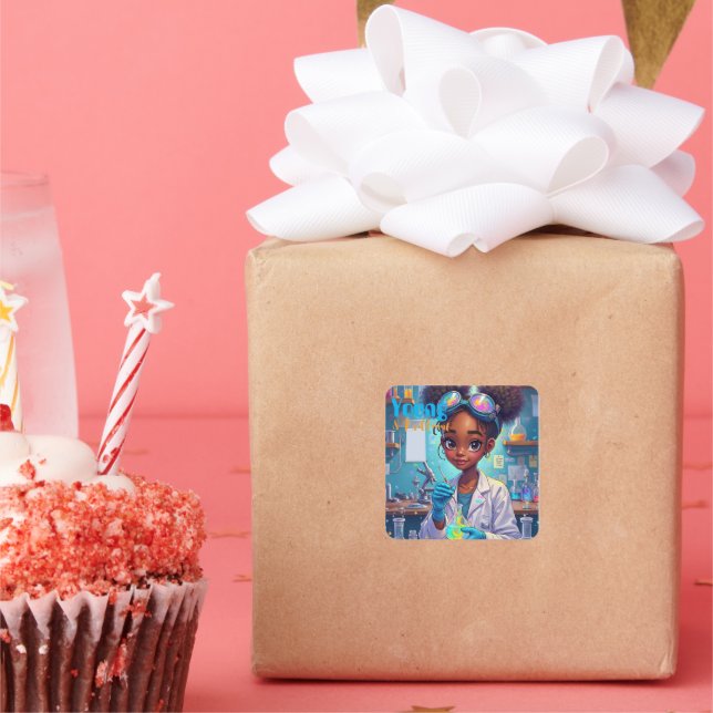 Adesivo Quadrado Brilliant Young Scientist   (Festa)