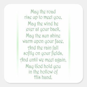 Adesivo Quadrado Brinde Irlandês