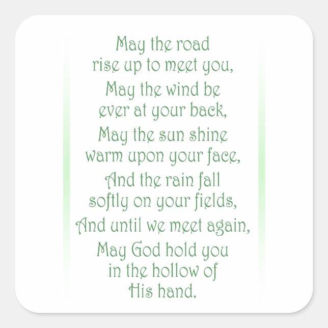 Adesivo Quadrado Brinde Irlandesa (Frente)