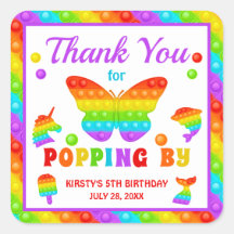 Brinquedo Antiestresse Pop It de Aniversário Arco-