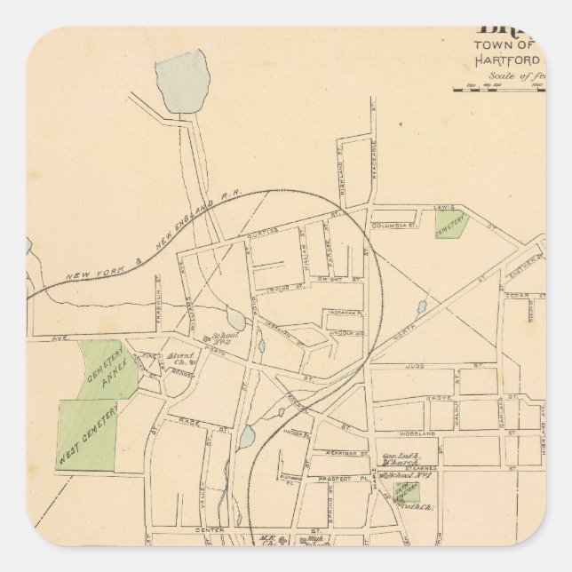 Adesivo Quadrado Bristol Borough (Frente)