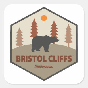Adesivo Quadrado Bristol Cliff Wilderness Bear