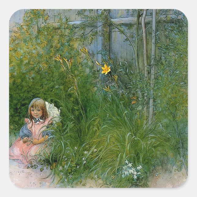 Adesivo Quadrado Brita in the Flower Bed c1897 (Frente)