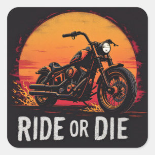 Adesivo Quadrado Brite-T Motorcycle Ride or Die 0019613