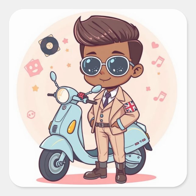 Adesivo Quadrado British Mod (Frente)