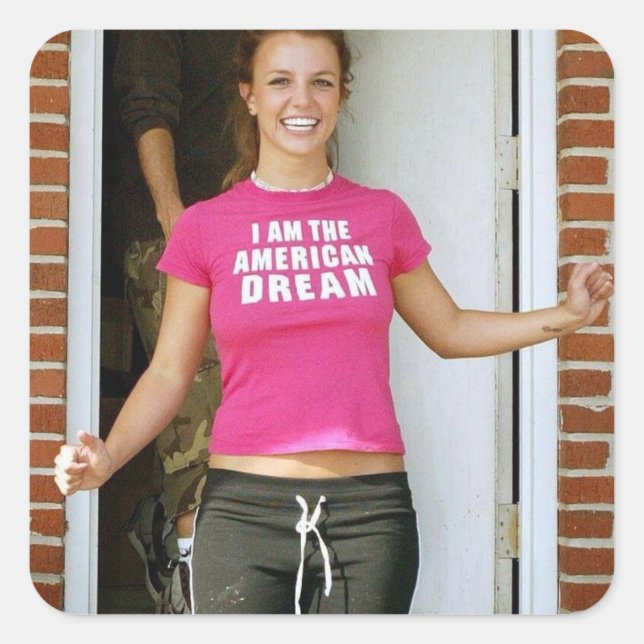 Adesivo Quadrado Britney  (Frente)