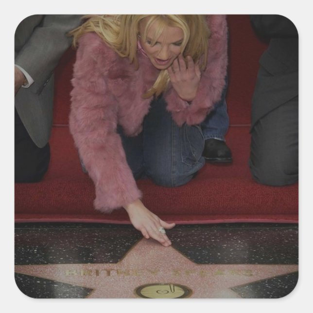 Adesivo Quadrado Britney Spears - Walk of Fame (Frente)