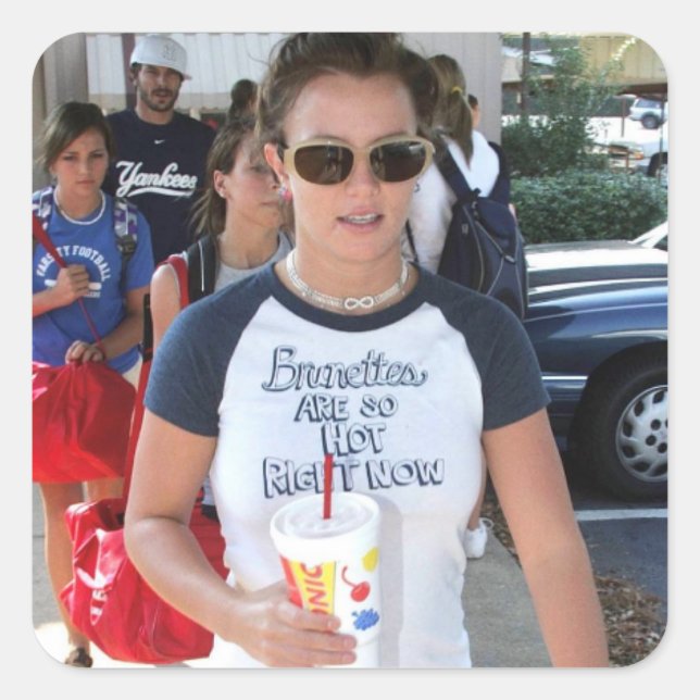Adesivo Quadrado Britney Sticker Brunettes (Frente)
