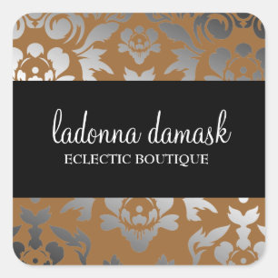 Adesivo Quadrado Bronze do damasco de 311 Ladonna