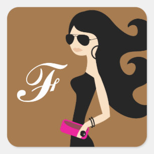 Adesivo Quadrado Bronze do Fashionista de 311 aviadores