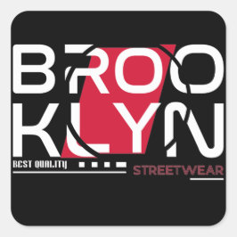 Adesivo Quadrado Brooklyn Urban Streetwear Art