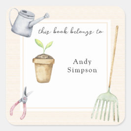 Adesivo Quadrado Broto Este livro pertence a